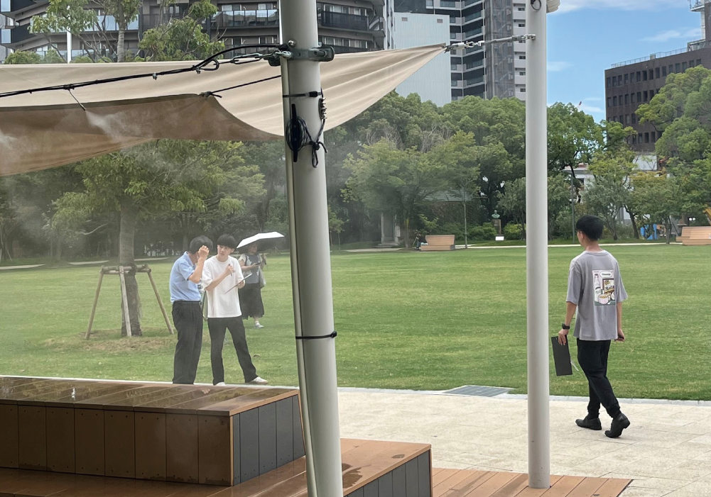 健康長寿研究拠点 都市における夏期の微気候と生態系サービス調査01